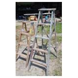 4 ft and 5 ft Wood Step Ladders