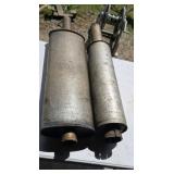 Two Tractor Mufflers