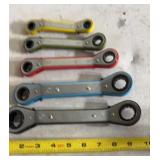SAE Offset Ratcheting Wrench Set, 5-Piece