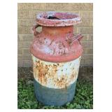 Red White and Blue Milk Can