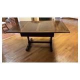 Antique 60x36 English Oak drop-leaf dining table