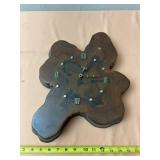 live-edge cypress or burl wood wall clock