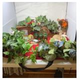 Various Decor Including Greenery, Clocks, and