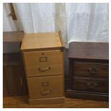 Filing Cabinet No Key, End Table, and Small Shelf