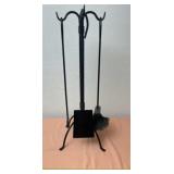 black wrought iron fireplace tool sets