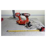 Black & Decker Drill, Flash Light, Battery, &