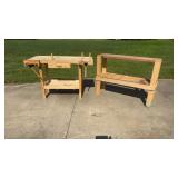 Wooden Handmade Work Bench/Table Set