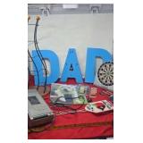 Miscellaneous Items Including Homemade Dad Clock,