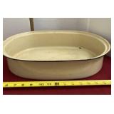 Yellow Enamel Ware Roasting Pan