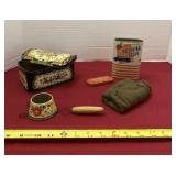 GM Polishing Can with Cloth, Floral Tin with Lid