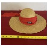 Panama Jack Straw Hat with Red Cloth Band
