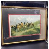English Fox Hunt Meeting Framed Print with Damage
