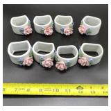 Three Dimensional Pink Roses Napkin Rings
