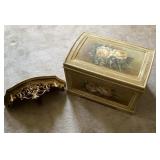 Rose Chest Measures 13.5 x 20.5 and Victorian