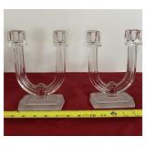 Heisey Glass Company Double Light Candle Stick
