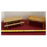 Small Wicker Table and Picnic Table
