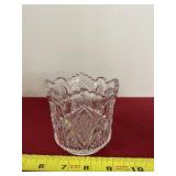 Early American Pattern Glass Spooner or Jam Pot