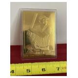 22 K Gold Babe Ruth Foil Danbury Mint Collector