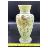 Fenton Sunset Overlay Hand Painted Vase19th
