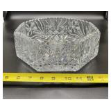 Genuine HHand Cut Lead Crystal Bowl Octagon Shape