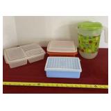 Tupperware and Sansling Containers with Lids and