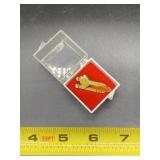 Gold Tone Enamel NASA Space Shuttle Lapel Pin in