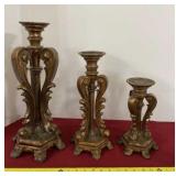 Gilt Bronze Candle Holders
