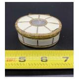 Vintage MCM Japan Trinket Box Brass with Mother