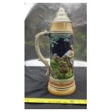 Western Germany Stein with Pewter Lid