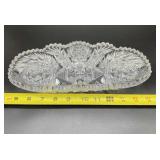Cut Crystal Oval Celery/Relish Dish in Hobstar