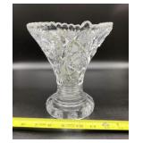 American Brilliant Period Glass Compote, Heavy