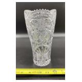 24 Percent Lead Bohemian German Cut Crystal Vase
