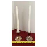Japan Silver Plated Cathedral Candle Holders