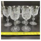 Pinwheel and Fan set of 6 Bohemian Czech Crystal