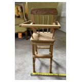 1940ï¿½s Doll High Chair Made with Light Colored