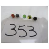 Vtg  Small Bumble  Bee,Peltier Rainbow Marbles