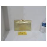 Vtg Etra Clutch Purse Gold