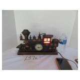 Vtg Metal Heavy Sessions United Clock Train Clock