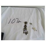 Vtg Musical Button Cover/Pin Brootch
