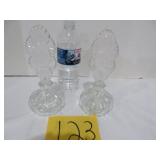 Clear Glass Art Deco Perfume Bottles