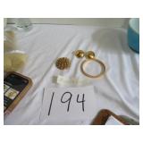Signed Monet Brooch, Earring And Bracelet
