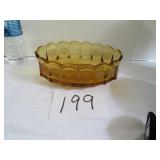 Fostoria Amber Glass Coin Serving Bowl