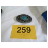 Navajo Style Belt Buckle With Thunderbird In