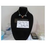 Vtg Caral And Turquois Necklace
