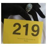 Natural Moonstone L Style Ring  Size 8 (8.10G)