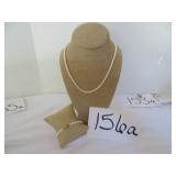10K  Gold Fresh Water Pearl Cultred Necklace And