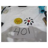 Vtg Enamel Daisy Flower