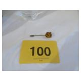 Amber Colored Stick Pin/Or Hat Pin