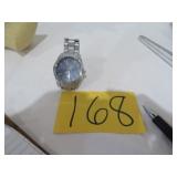 Works Elgin Mens Silver And Crystal Watch