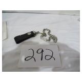 Metal Chain Black Leather Wallet Chain